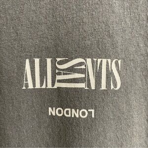 AllSaints Burman Oversized T Shirt in Gray